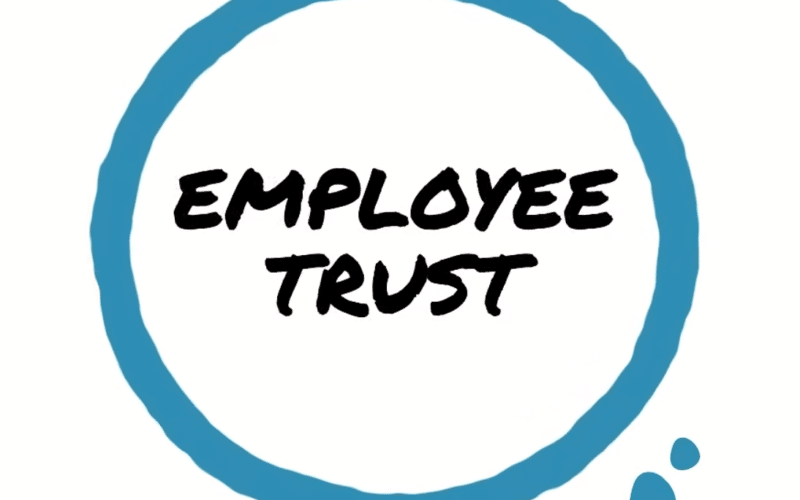 Circle with the words employee trust written in the centre