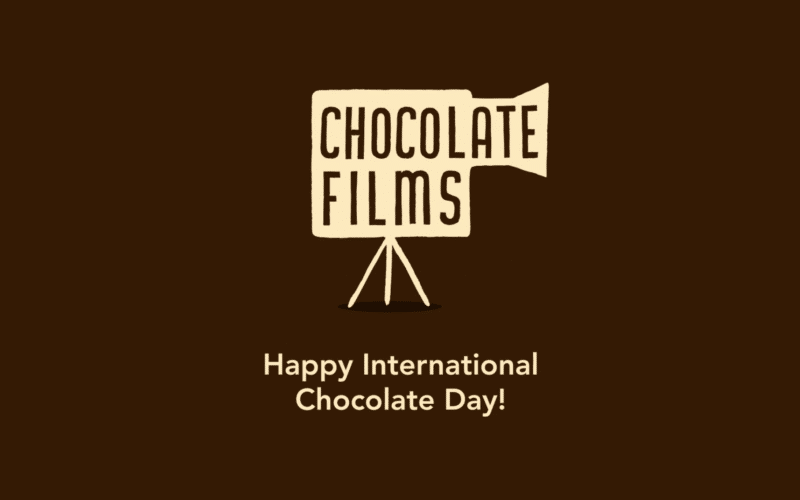 Chocolate Films camera logo with the words 'Happy International Chocolate Day'